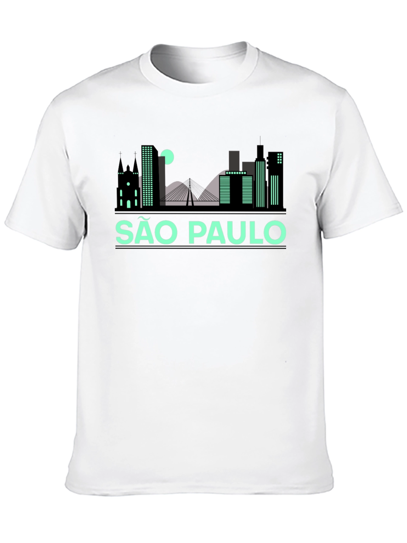 São Paulo Skyline Black T-Shirt