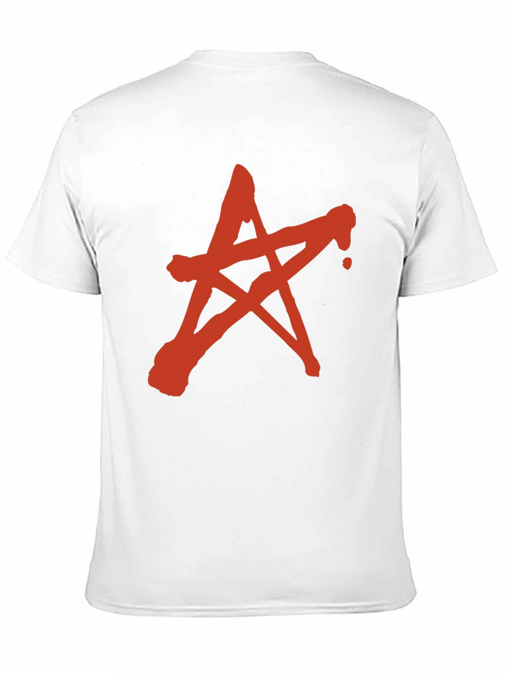 Red Star Graphic Print Black T-Shirt