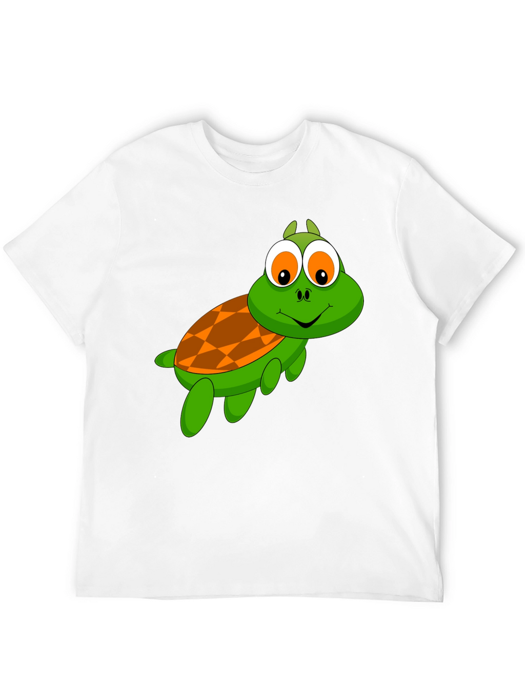 Turtle Cartoon Black T-Shirt