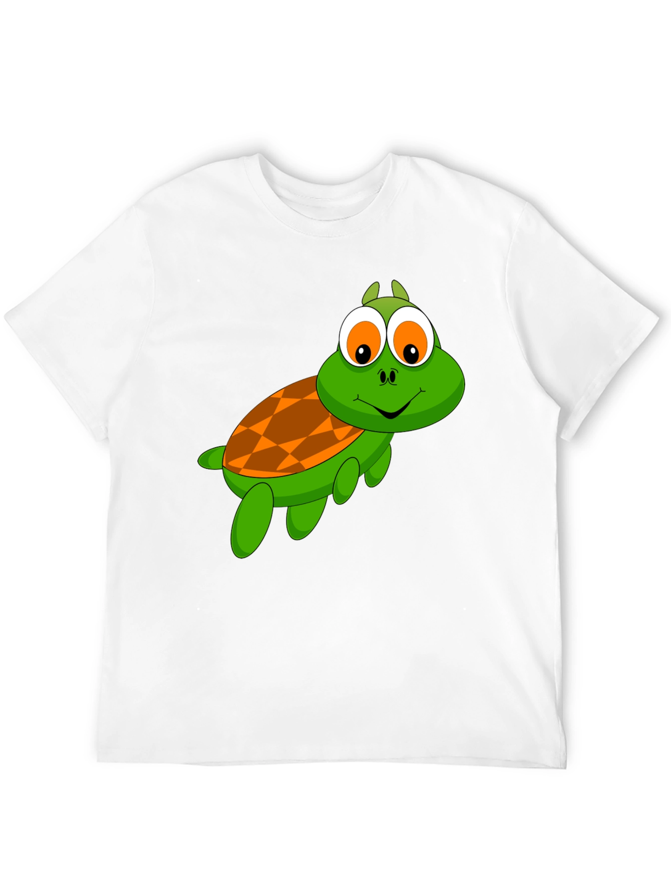 Turtle Cartoon Black T-Shirt