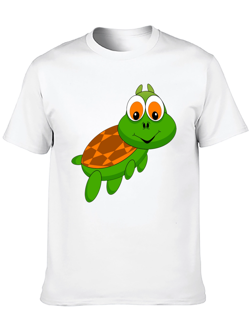 Turtle Cartoon Black T-Shirt