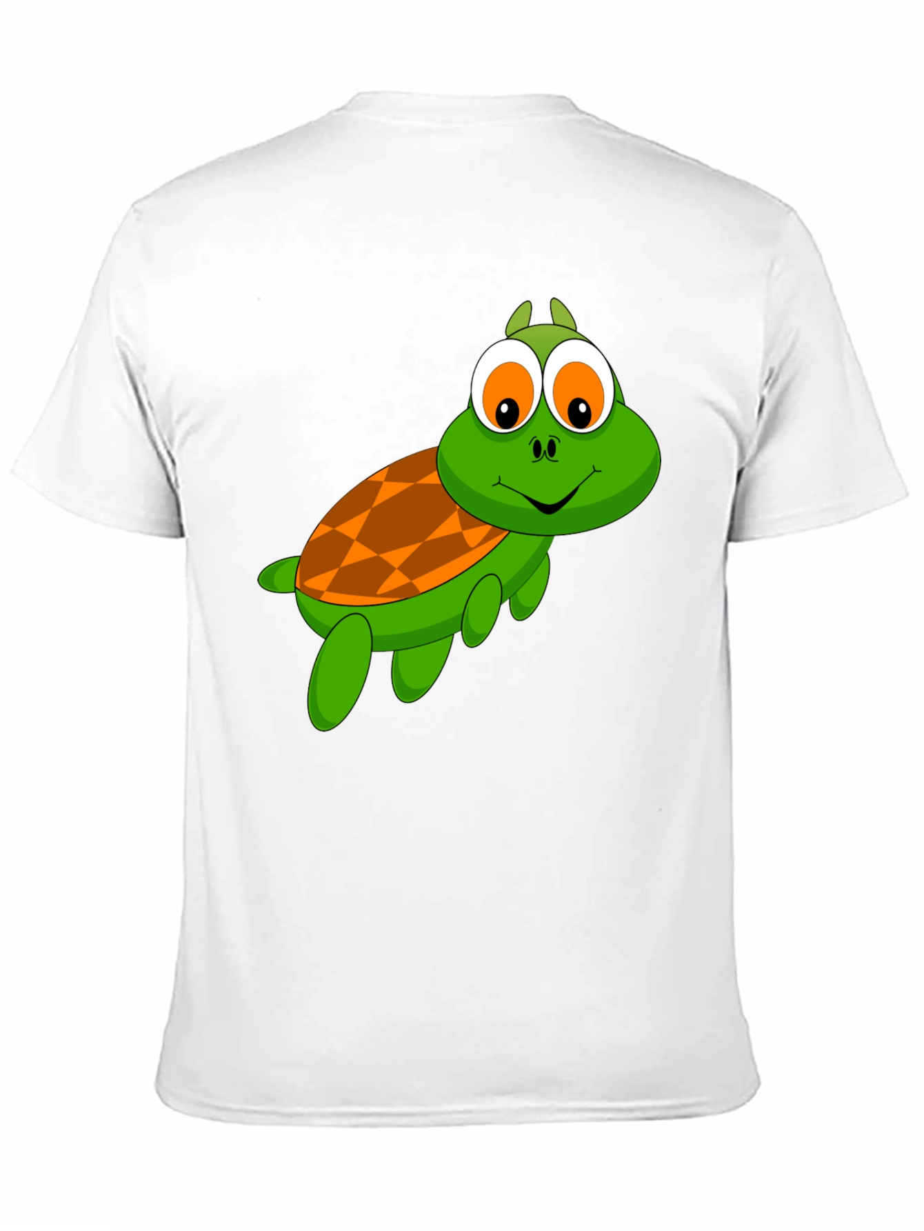 Turtle Cartoon Black T-Shirt