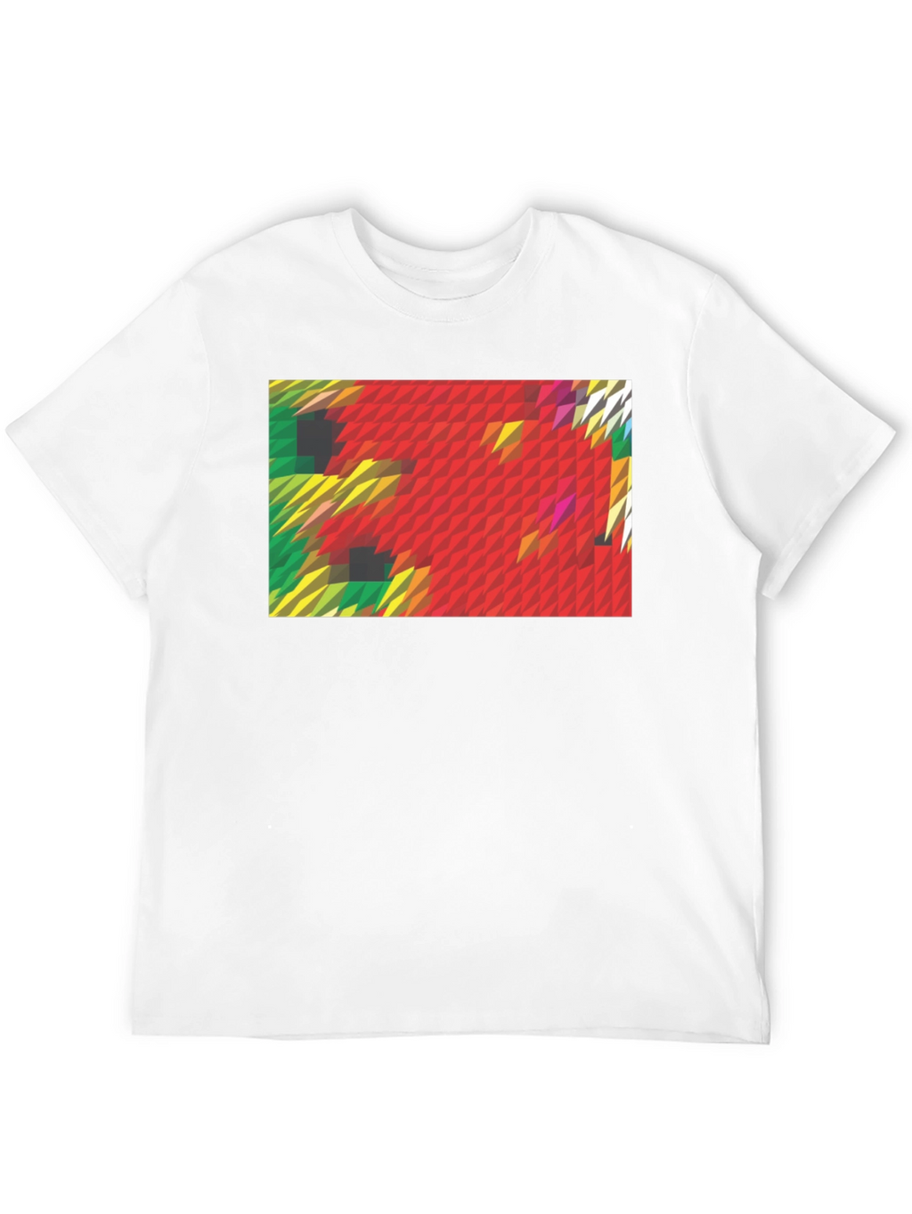 Abstract Geometric Graphic Print Black T-Shirt