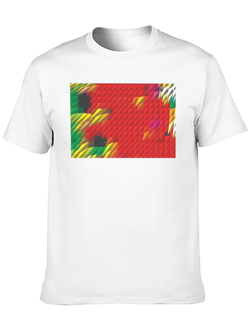Abstract Geometric Graphic Print Black T-Shirt