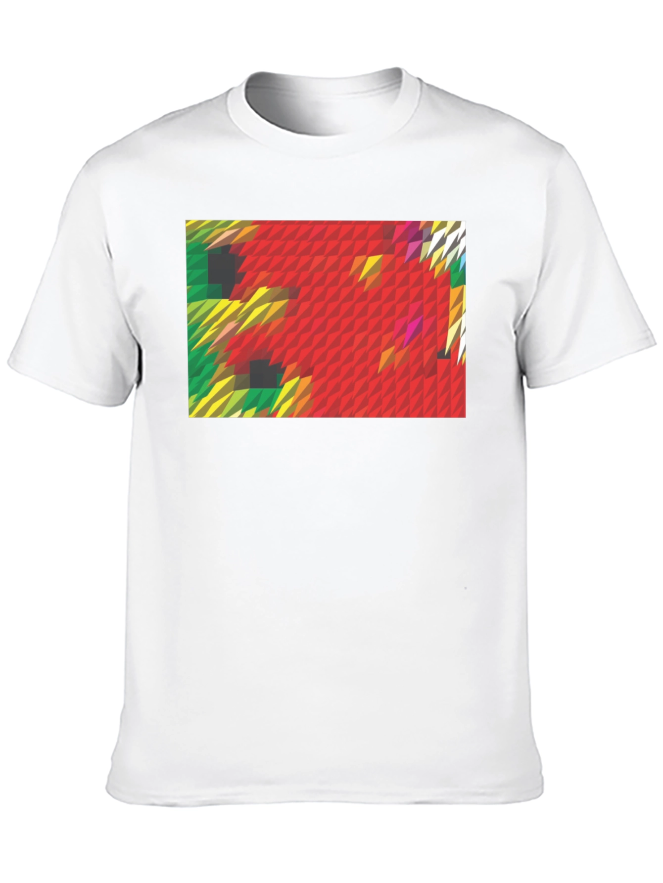 Abstract Geometric Graphic Print Black T-Shirt