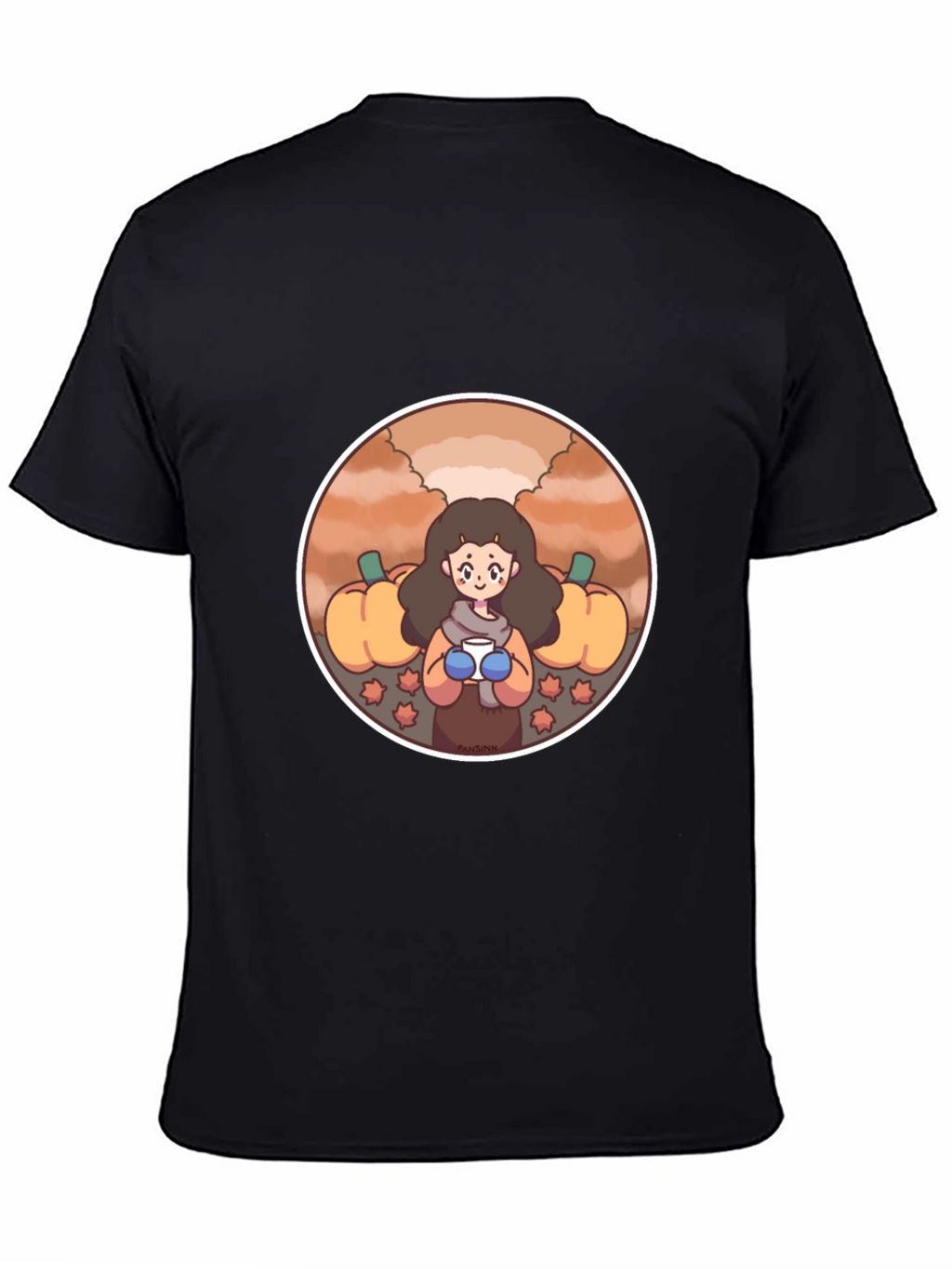 Fall Harvest T-Shirt with Cute Girl Design