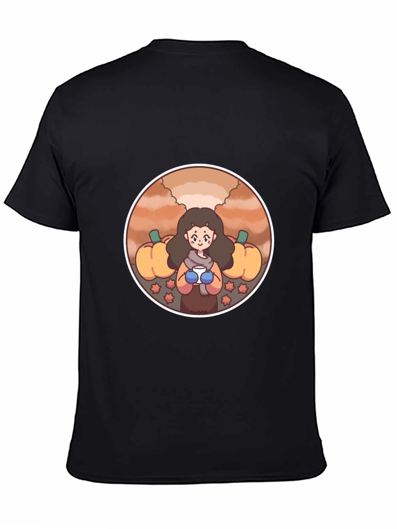 Fall Harvest T-Shirt with Cute Girl Design