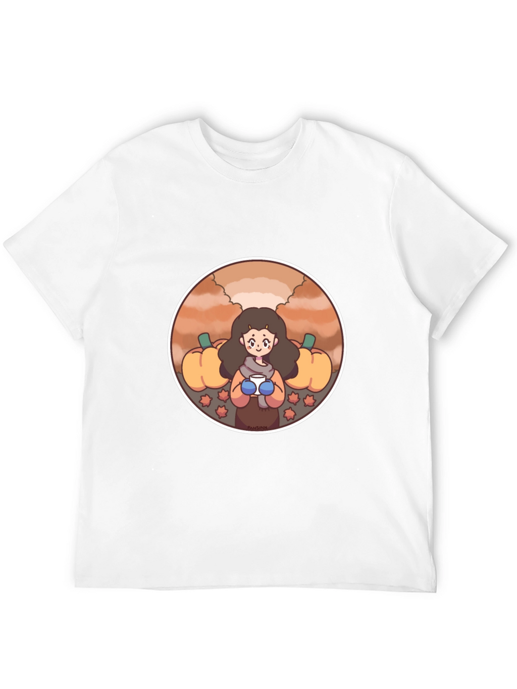 Fall Harvest T-Shirt with Cute Girl Design