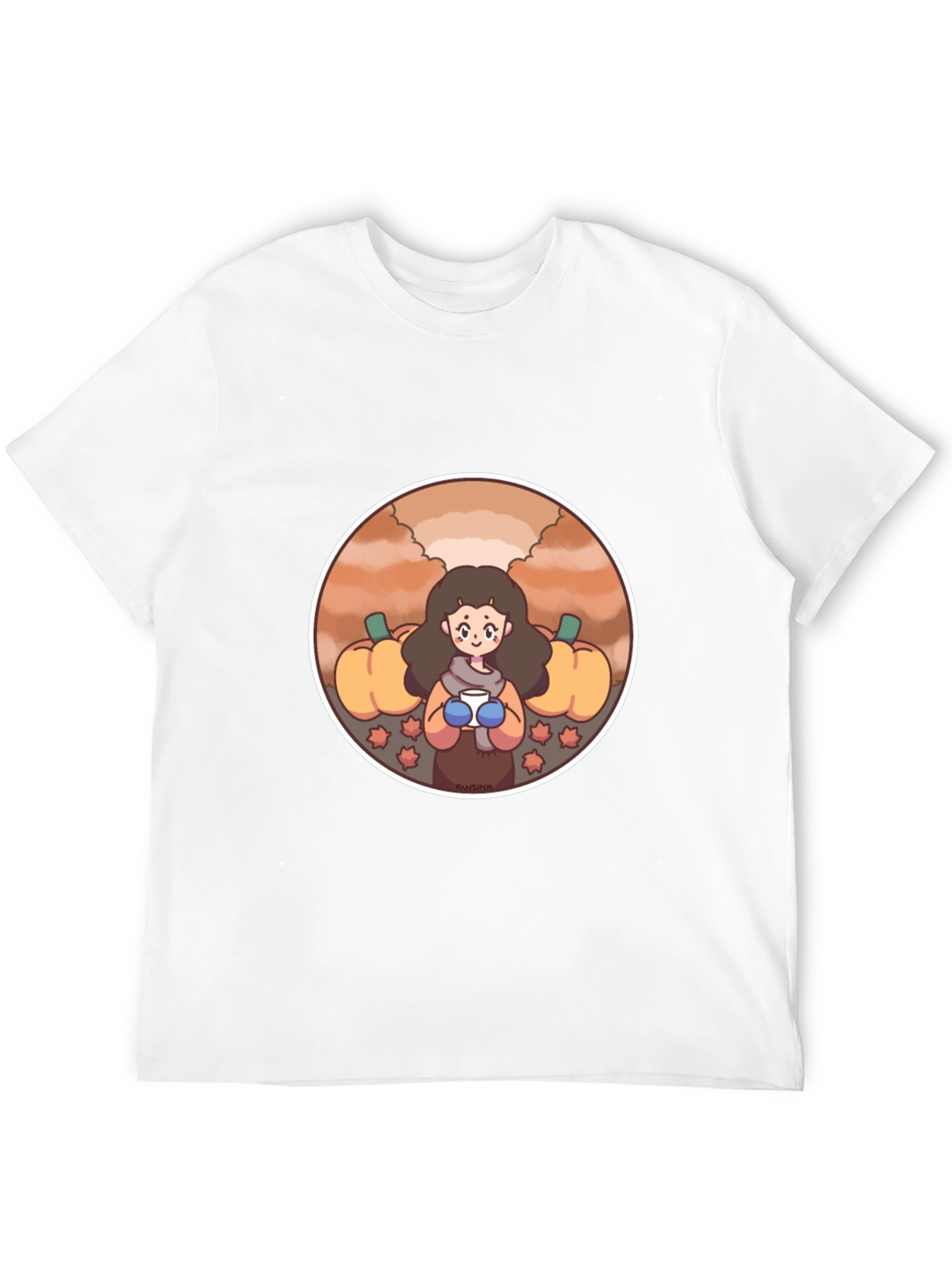 Fall Harvest T-Shirt with Cute Girl Design