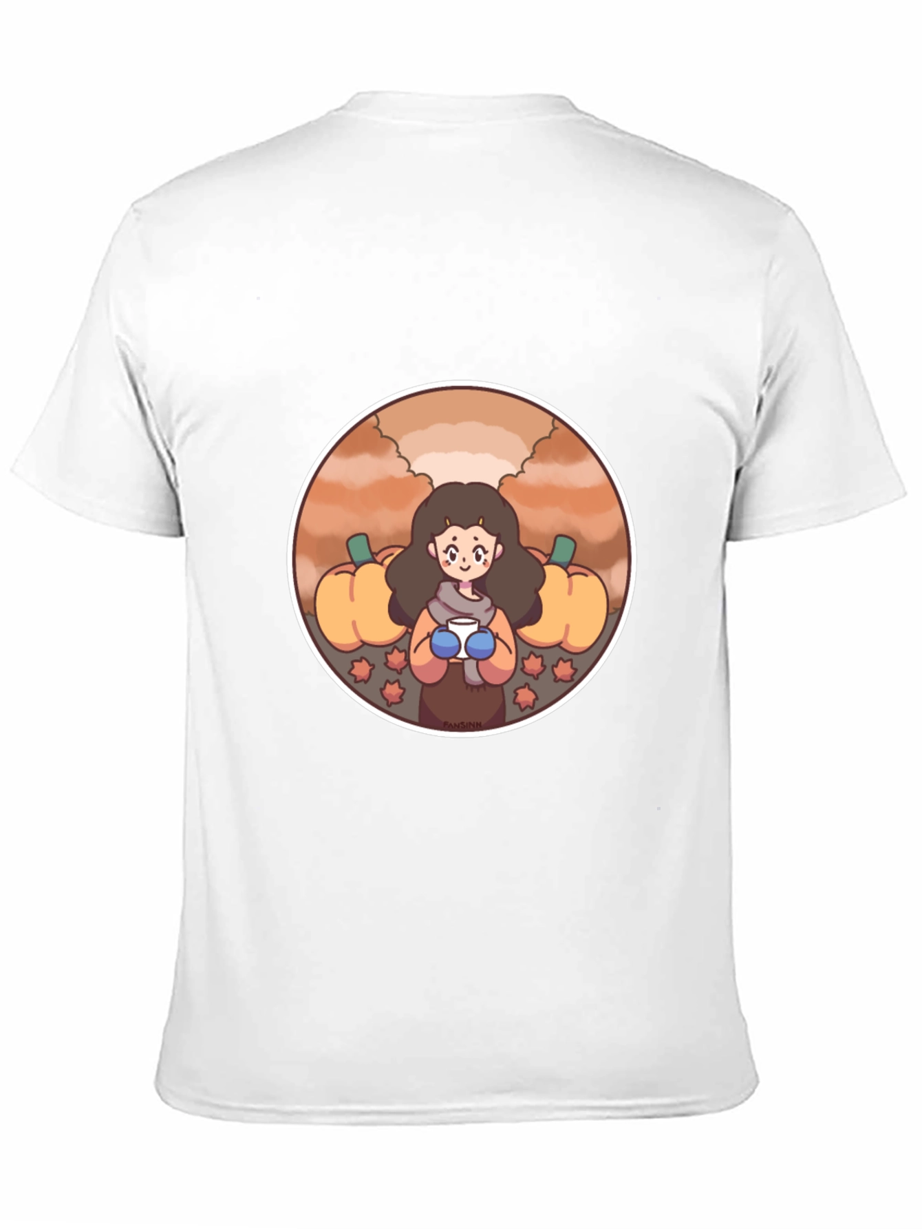 Fall Harvest T-Shirt with Cute Girl Design
