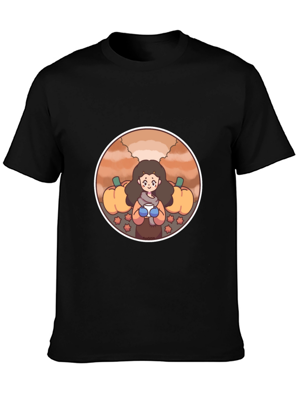 Fall Harvest T-Shirt with Cute Girl Design