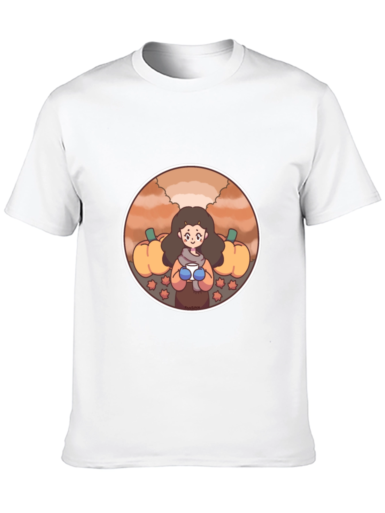 Fall Harvest T-Shirt with Cute Girl Design
