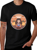 Fall Harvest T-Shirt with Cute Girl Design