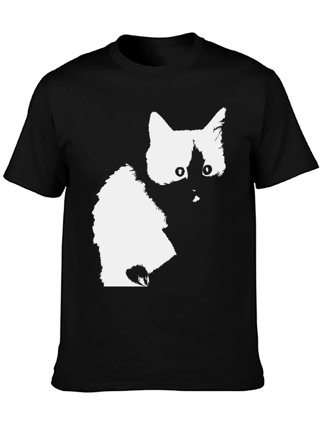 Cat Silhouette Black T-Shirt