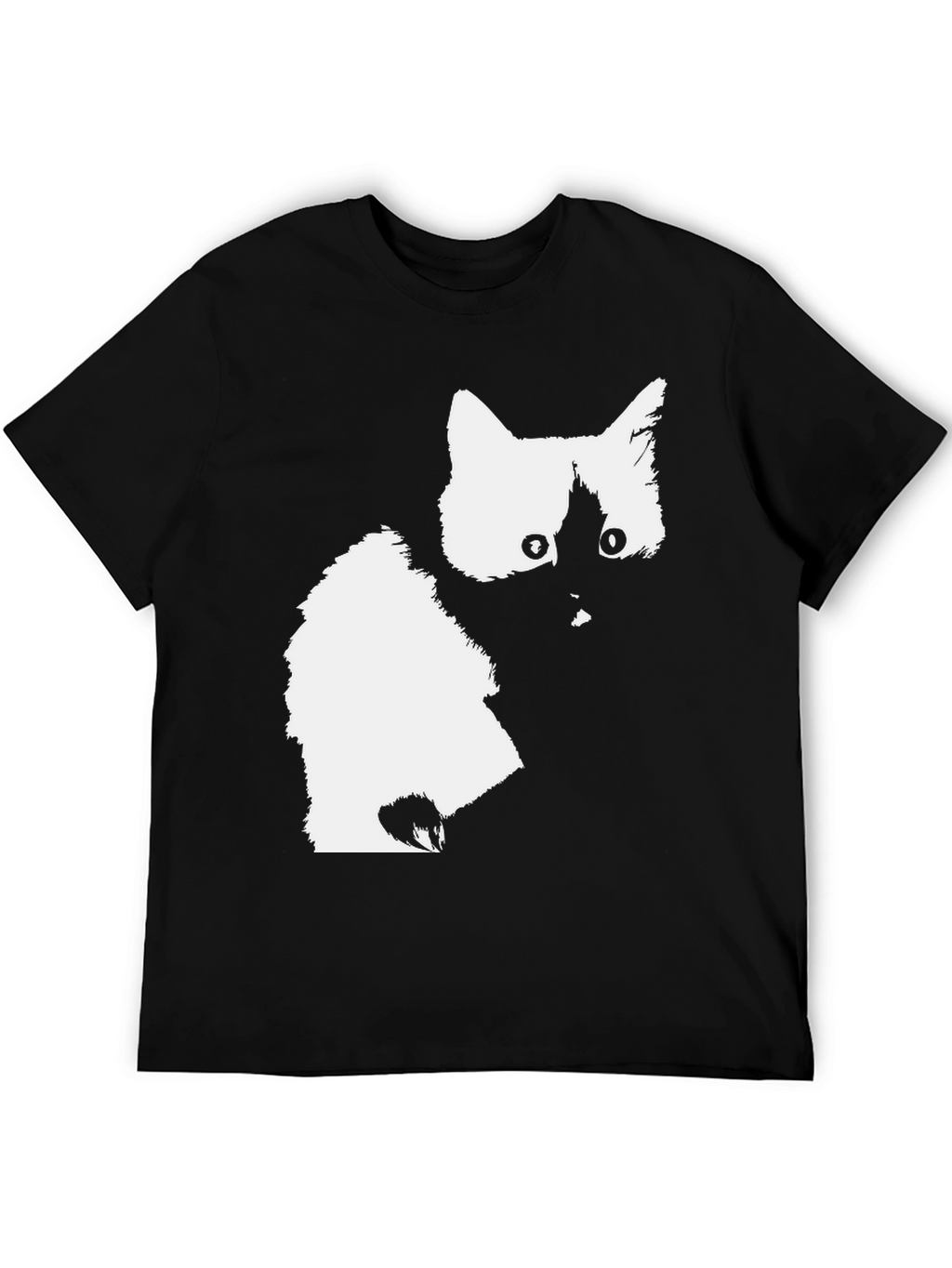 Cat Silhouette Black T-Shirt