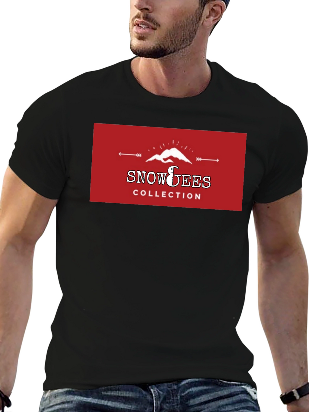 Snowees Collection Graphic Black T-Shirt