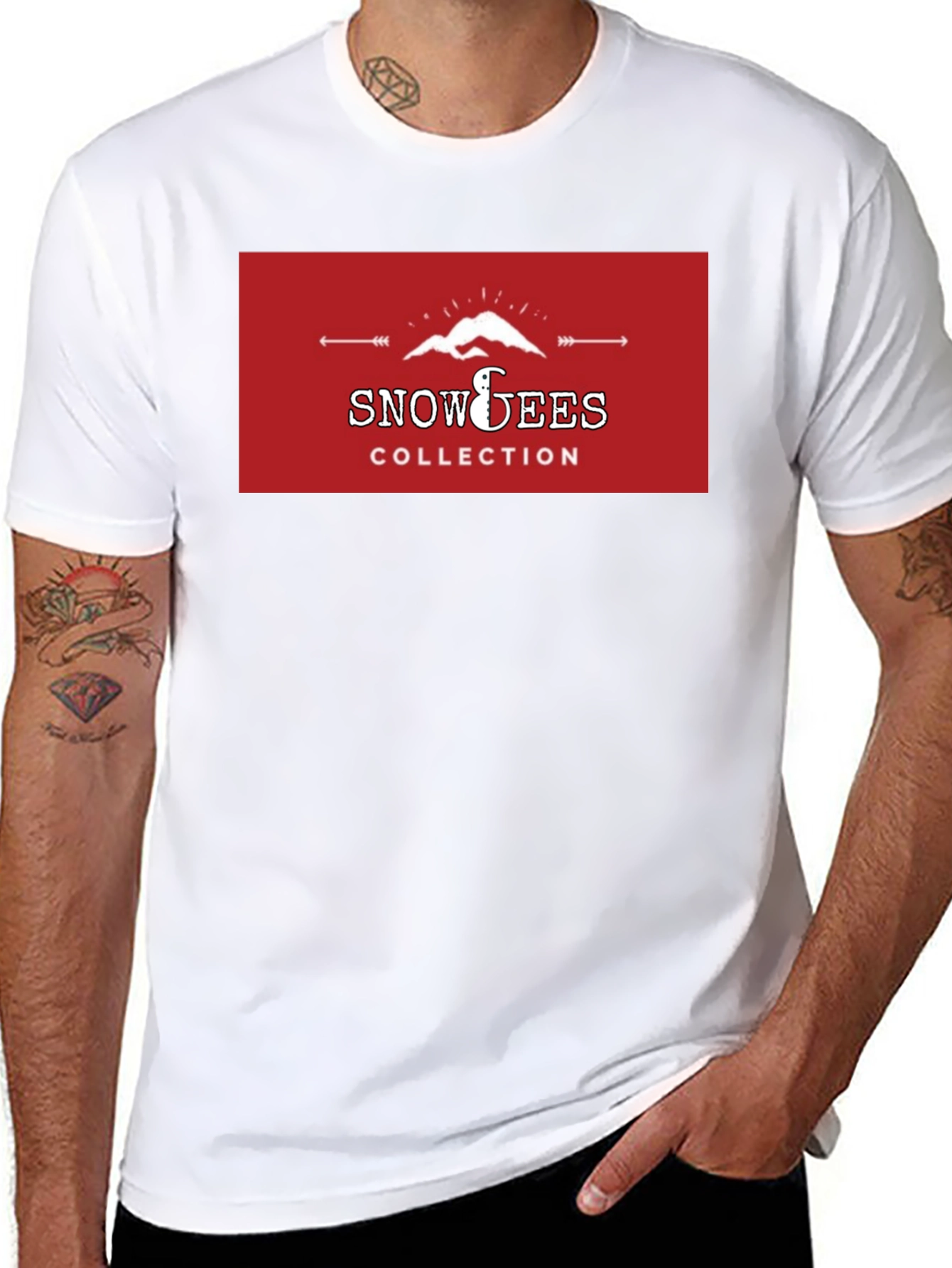 Snowees Collection Graphic Black T-Shirt
