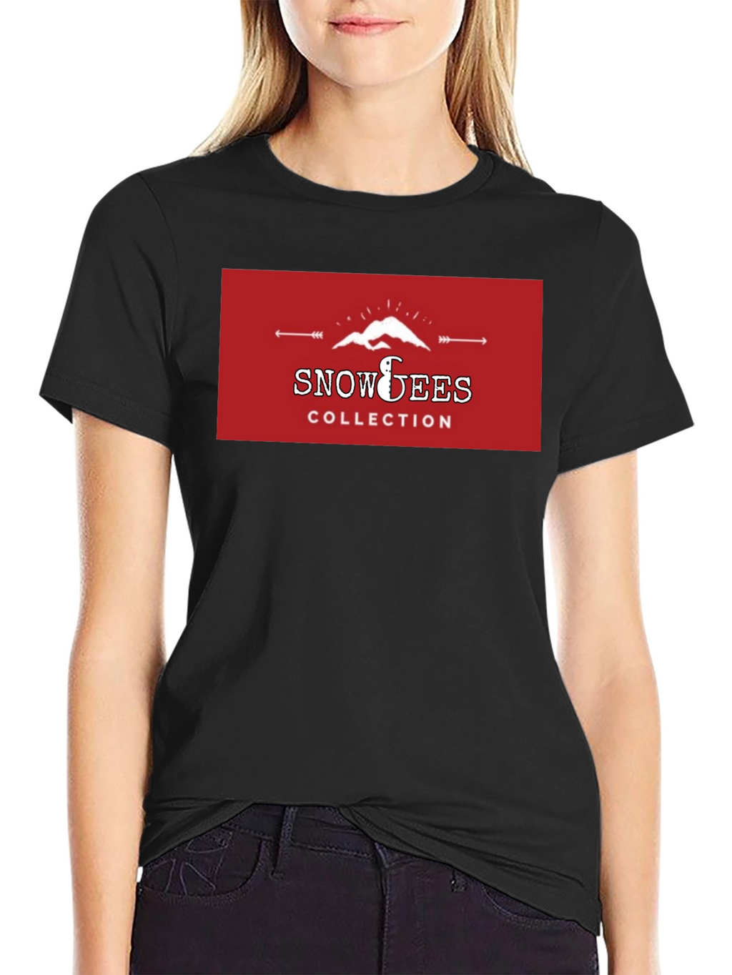 Snowees Collection Graphic Black T-Shirt