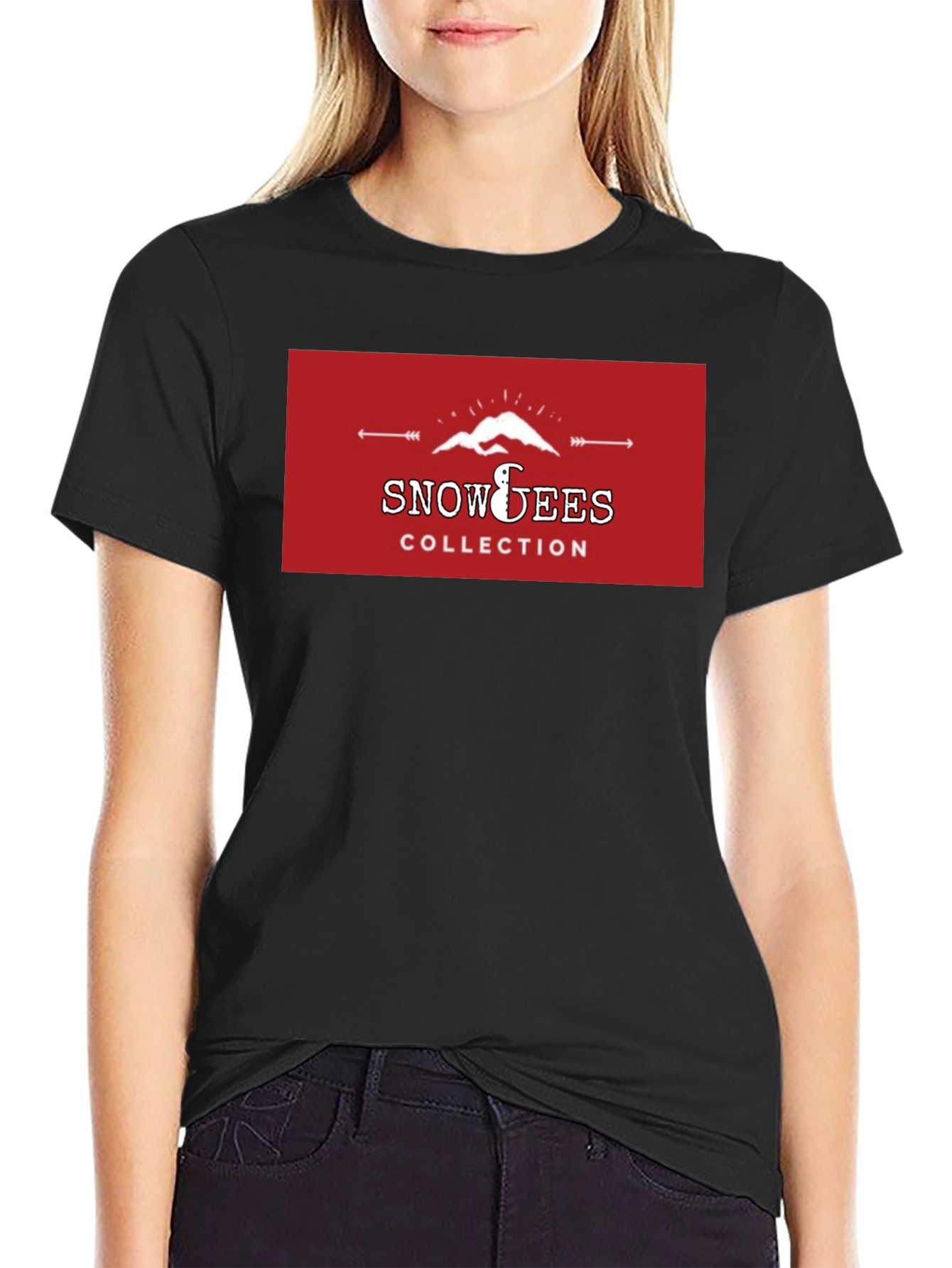 Snowees Collection Graphic Black T-Shirt