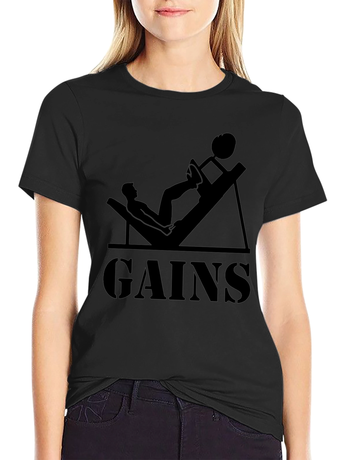 Gains Graphic T-Shirt - Gym Workout Apparel