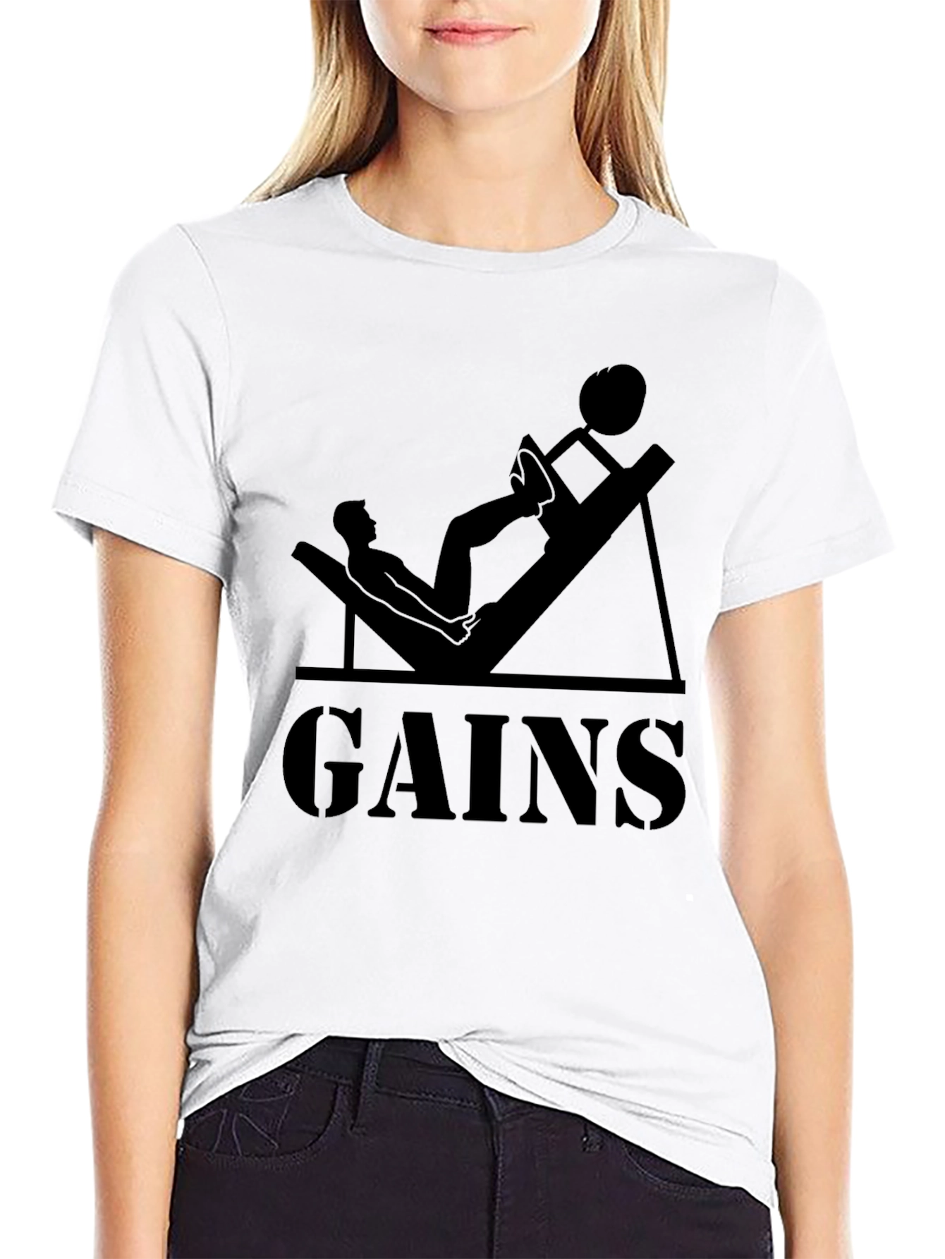Gains Graphic T-Shirt - Gym Workout Apparel