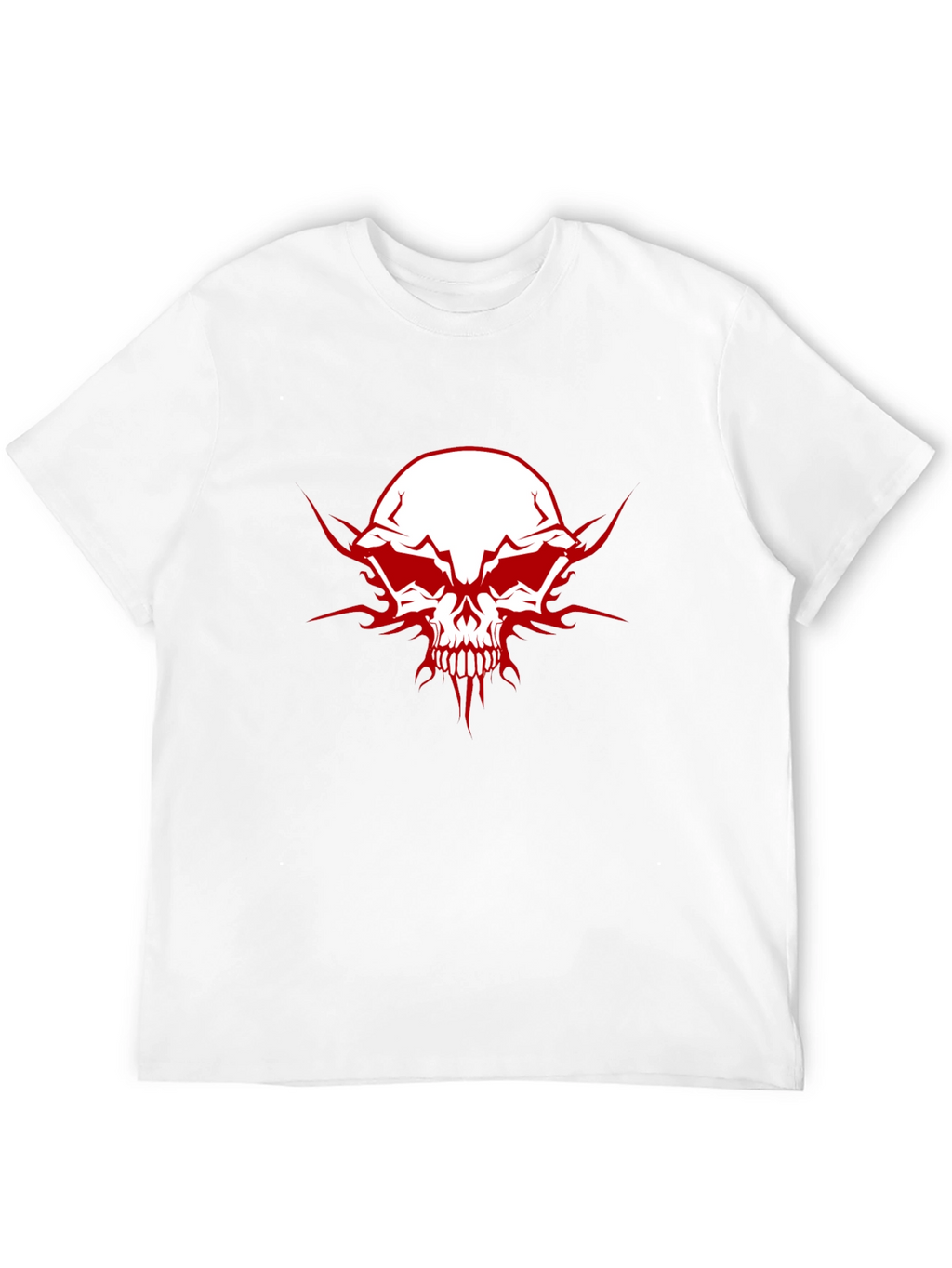 Edgy Skull Graphic Tee - Mens Black Cotton T-Shirt