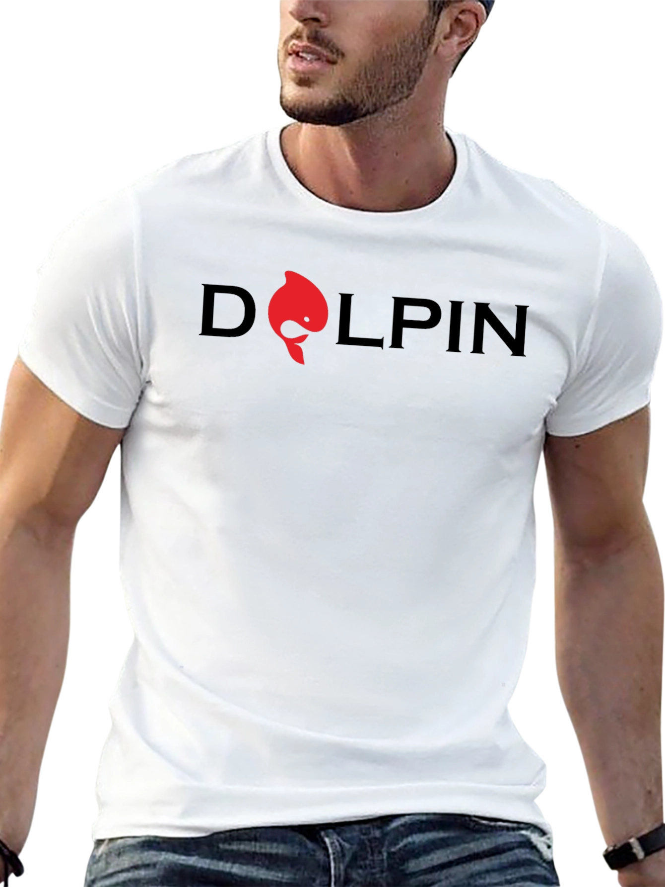 Dolphin Graphic Tee - Black