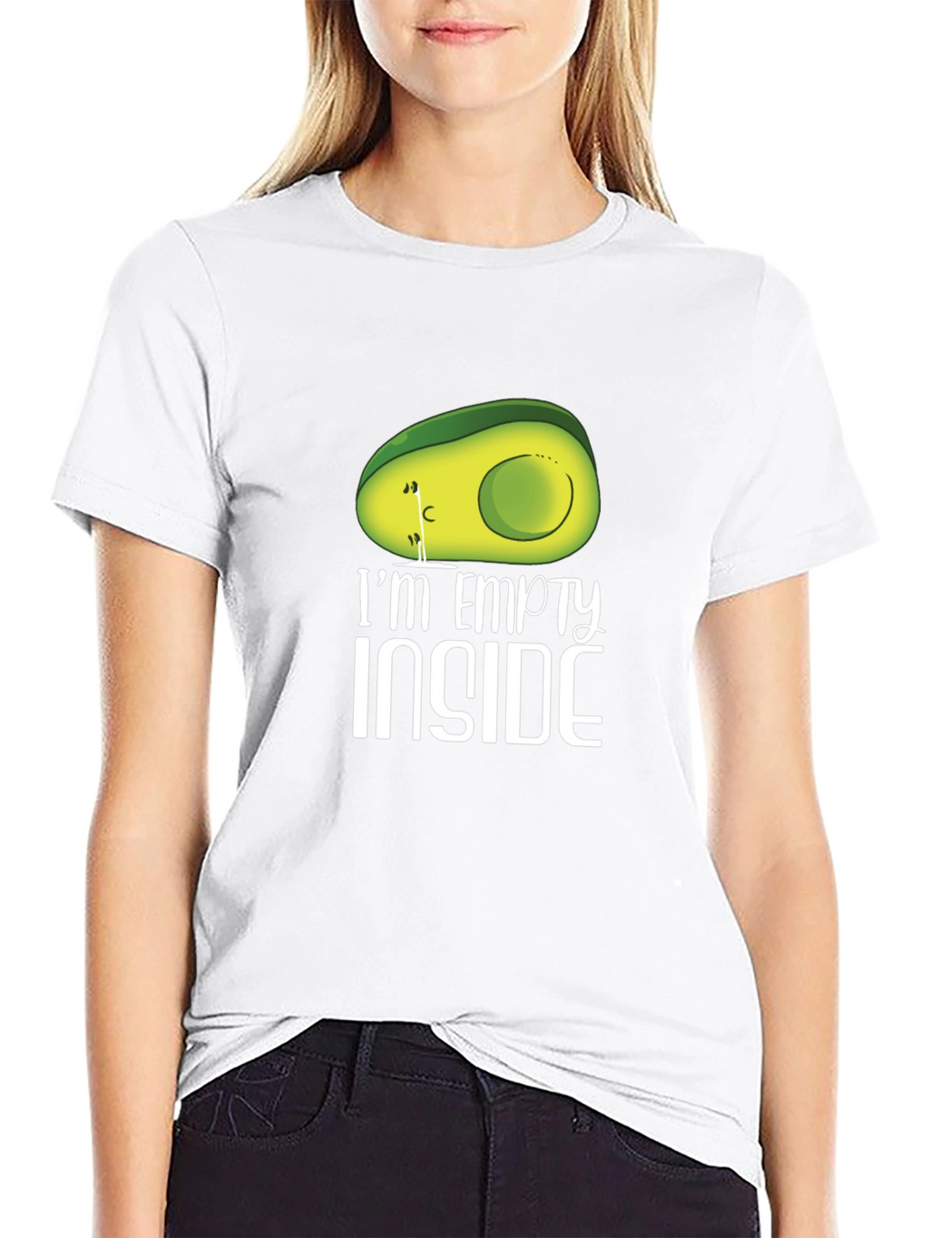 Empty Inside Avocado Graphic T-Shirt - Unisex