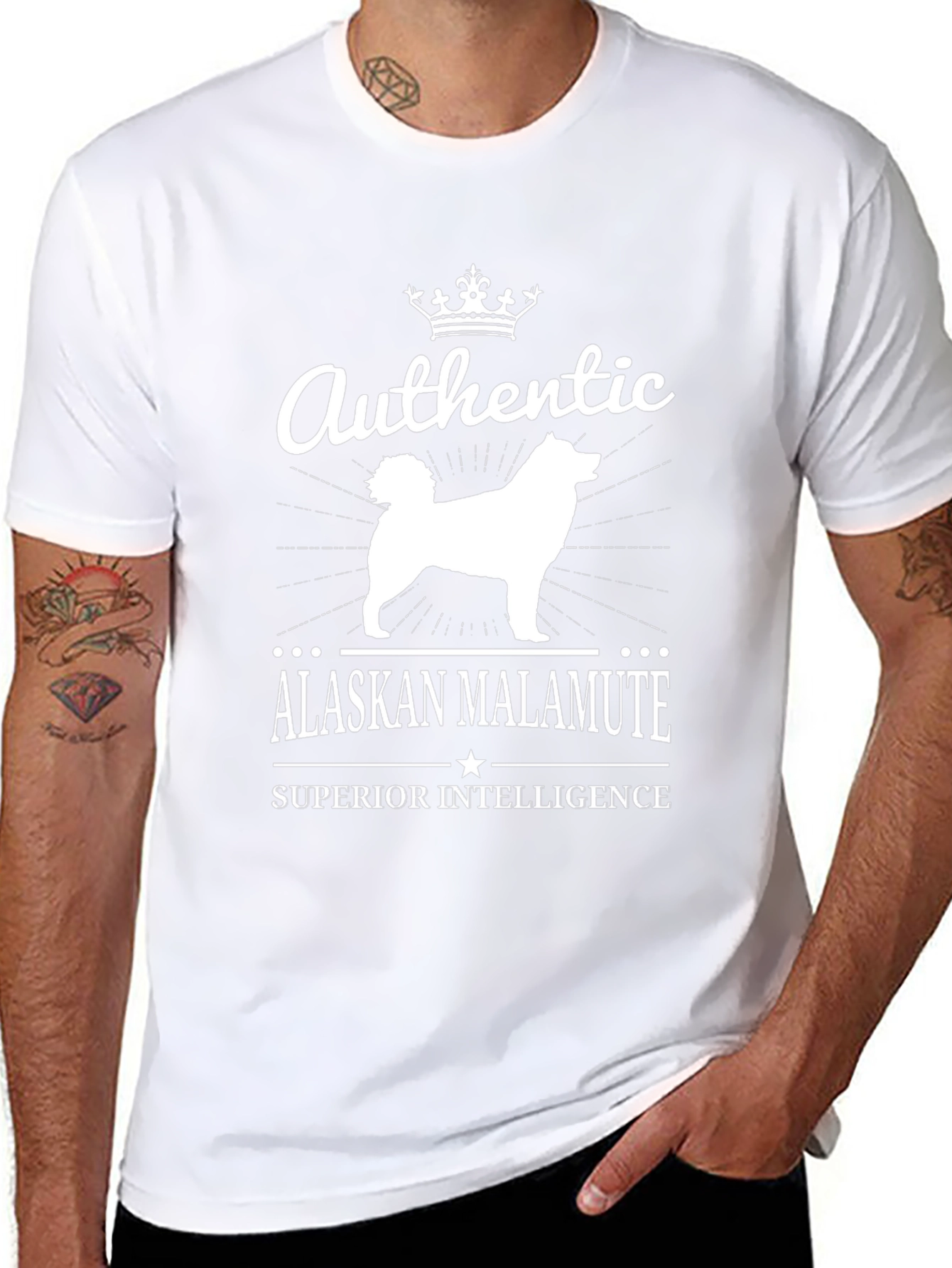 Authentic Alaskan Malamute Superior Intelligence T-Shirt