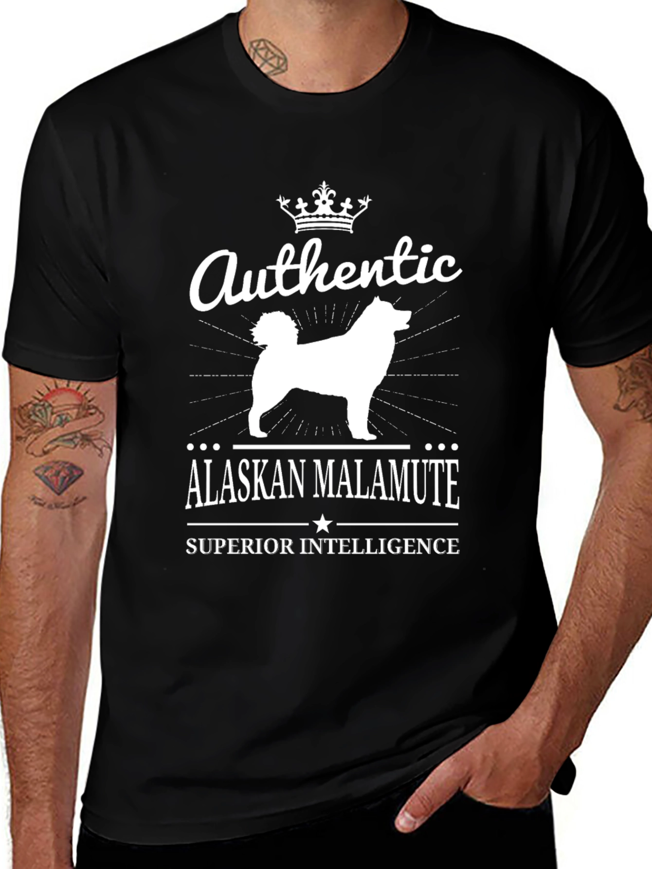 Authentic Alaskan Malamute Superior Intelligence T-Shirt