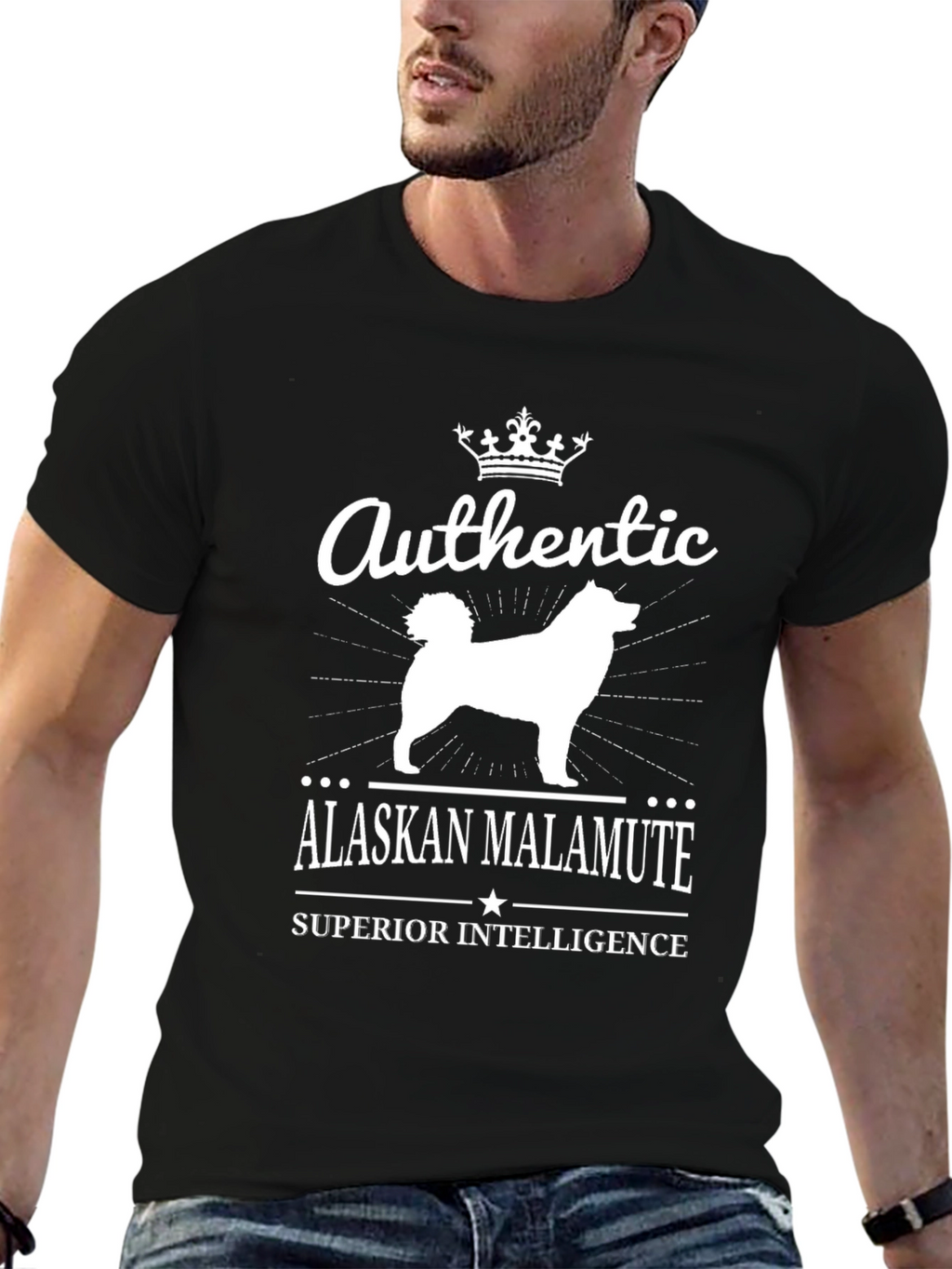 Authentic Alaskan Malamute Superior Intelligence T-Shirt