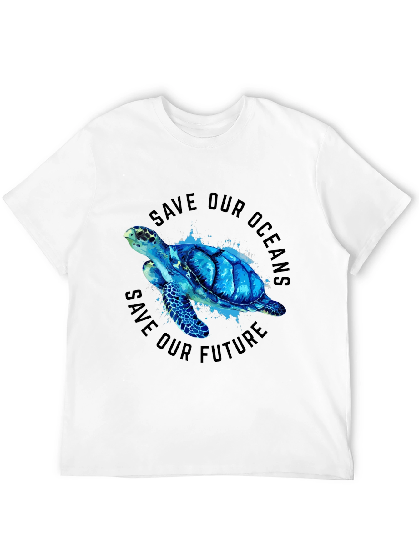 Save Our Oceans Turtle Graphic Tee - Eco-Friendly