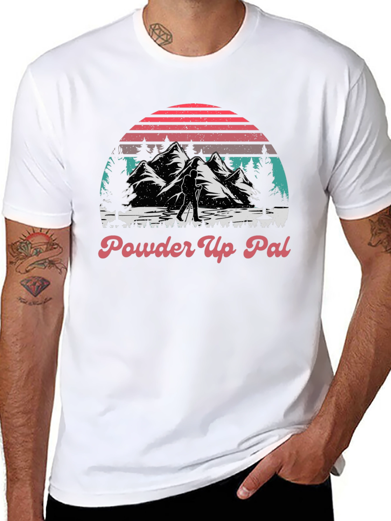 Powder Up Pal Mountain Hiking Graphic Tee
