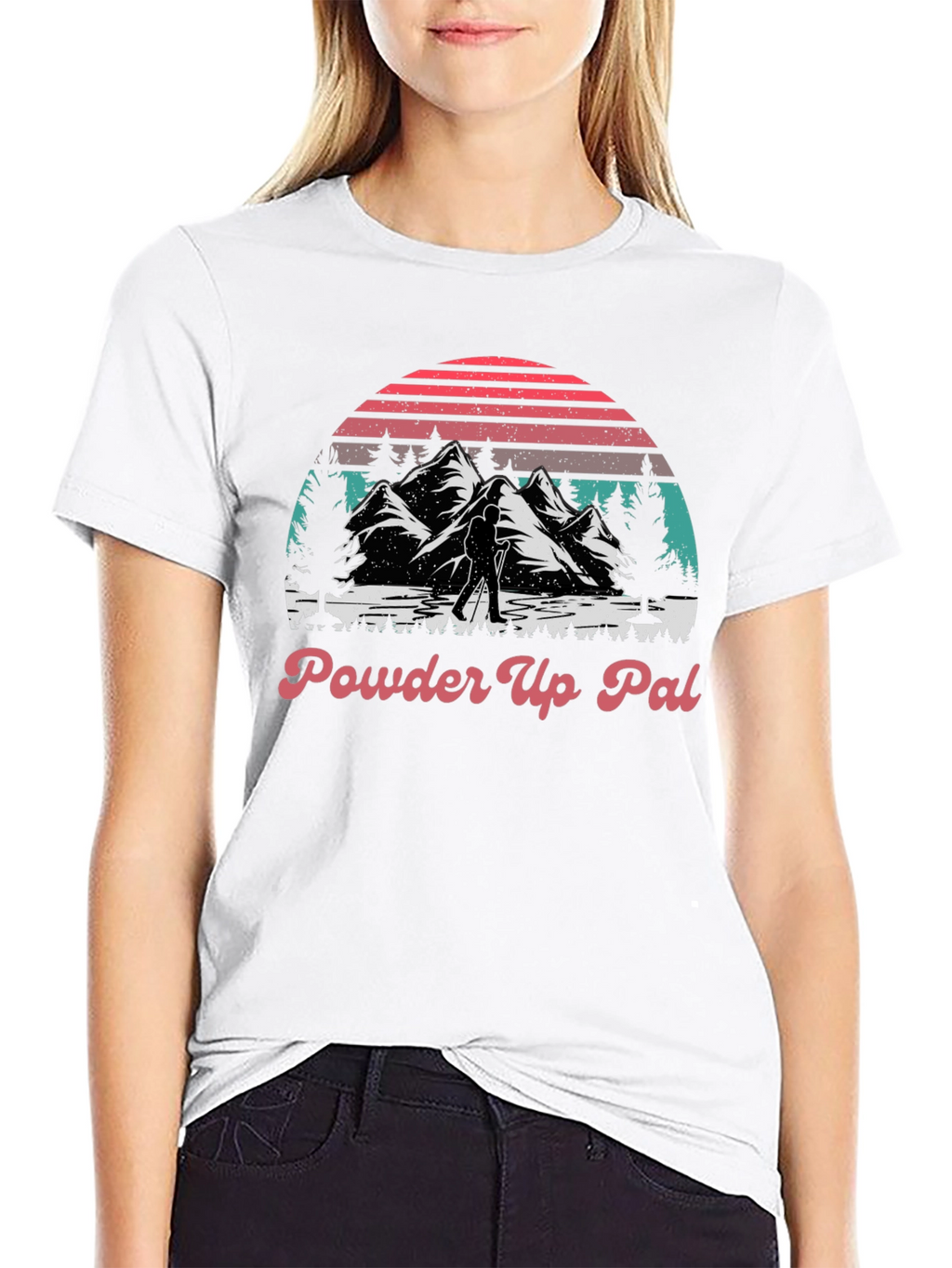 Powder Up Pal Mountain Hiking Graphic Tee