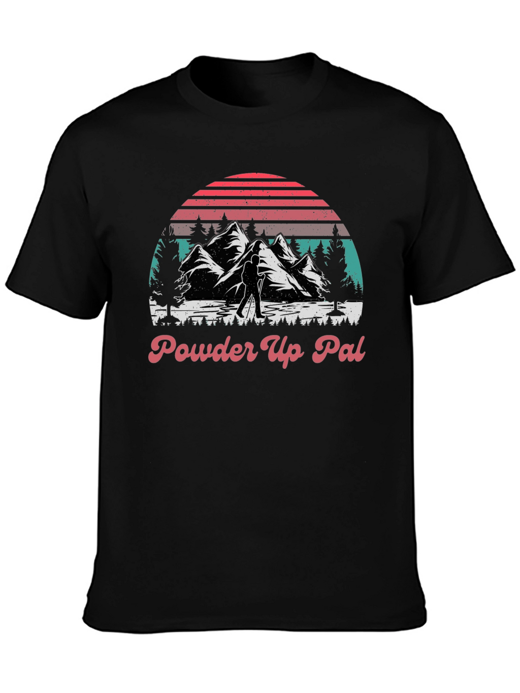 Powder Up Pal Mountain Hiking Graphic Tee