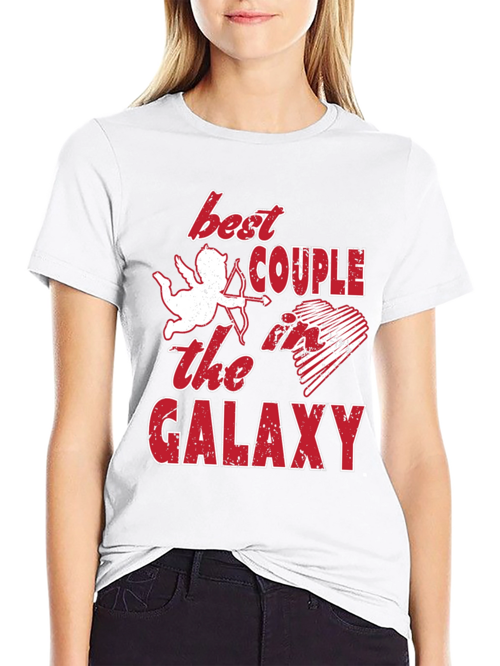 Best Couple Galaxy Graphic T-Shirt
