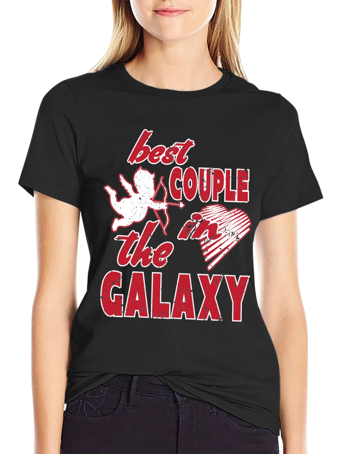 Best Couple Galaxy Graphic T-Shirt
