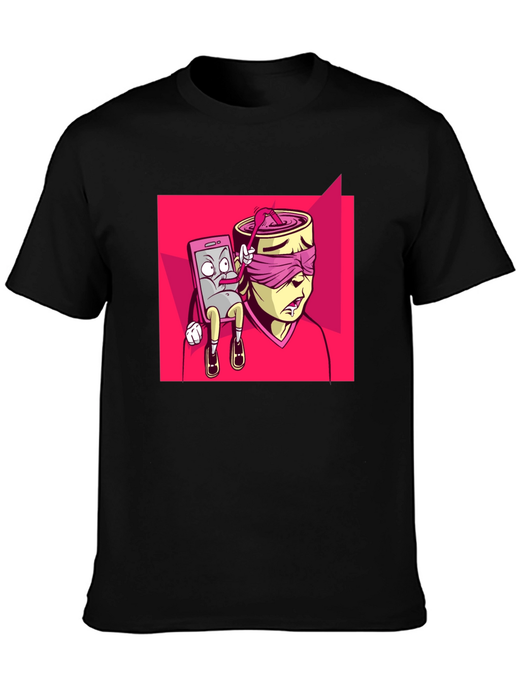 Unique Graphic Print Tee - Black T-Shirt