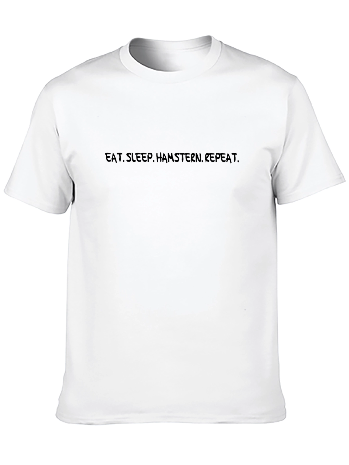 Eat Sleep Hamstern Repeat Black Graphic Tee