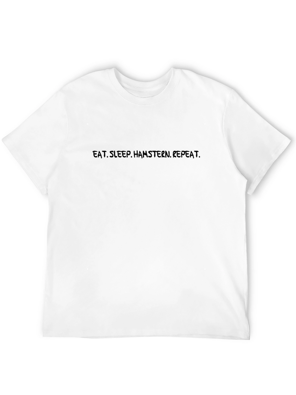 Eat Sleep Hamstern Repeat Black Graphic Tee