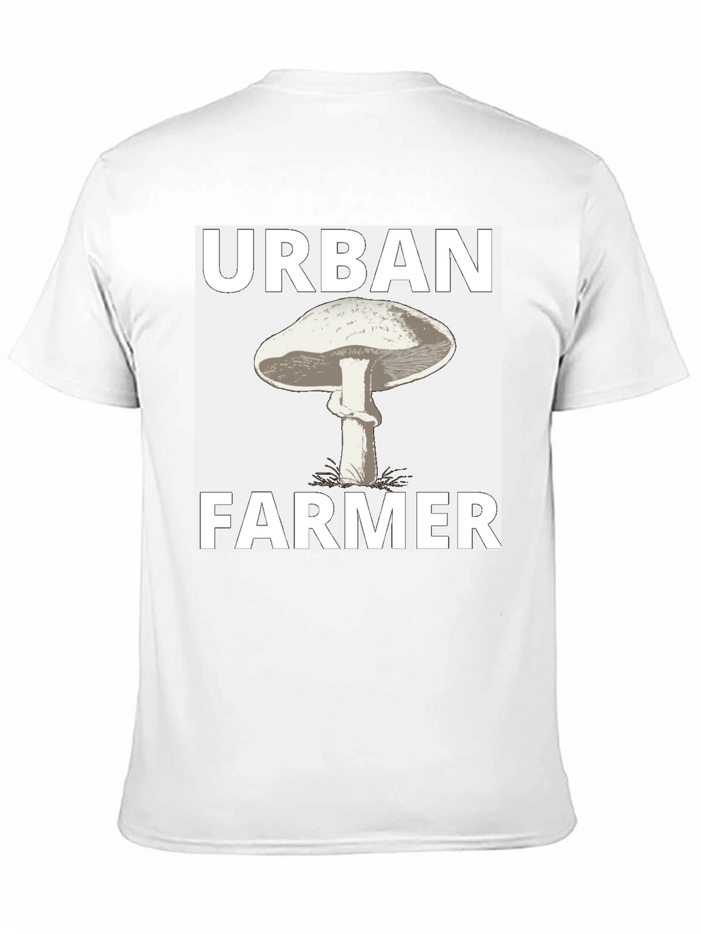 Urban Farmer Mushroom Graphic Tee - Black Cotton Shirt