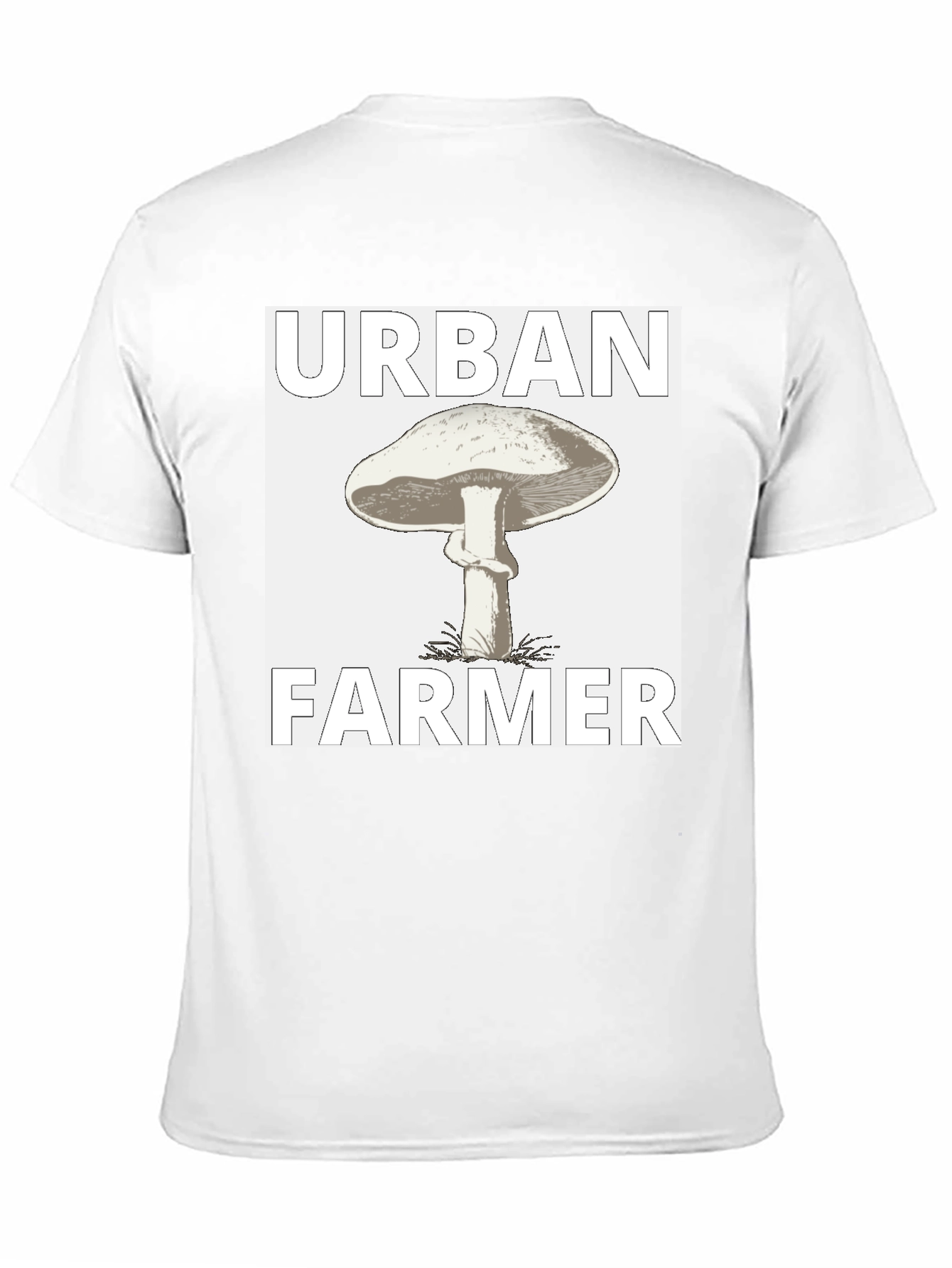 Urban Farmer Mushroom Graphic Tee - Black Cotton Shirt