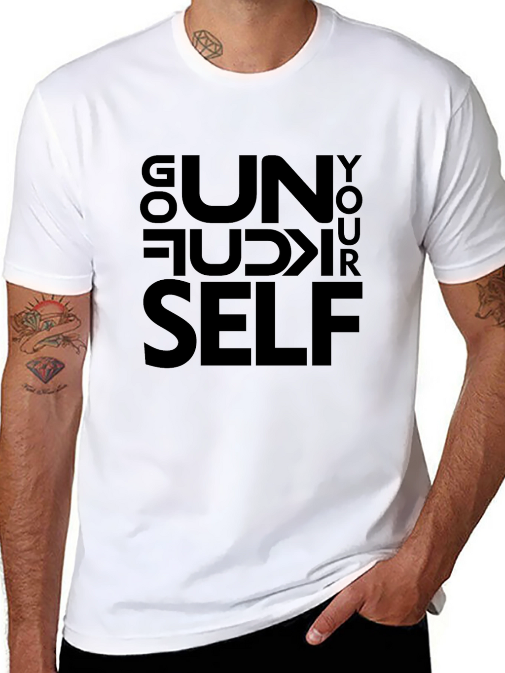 Go F*** Yourself Black Graphic T-Shirt