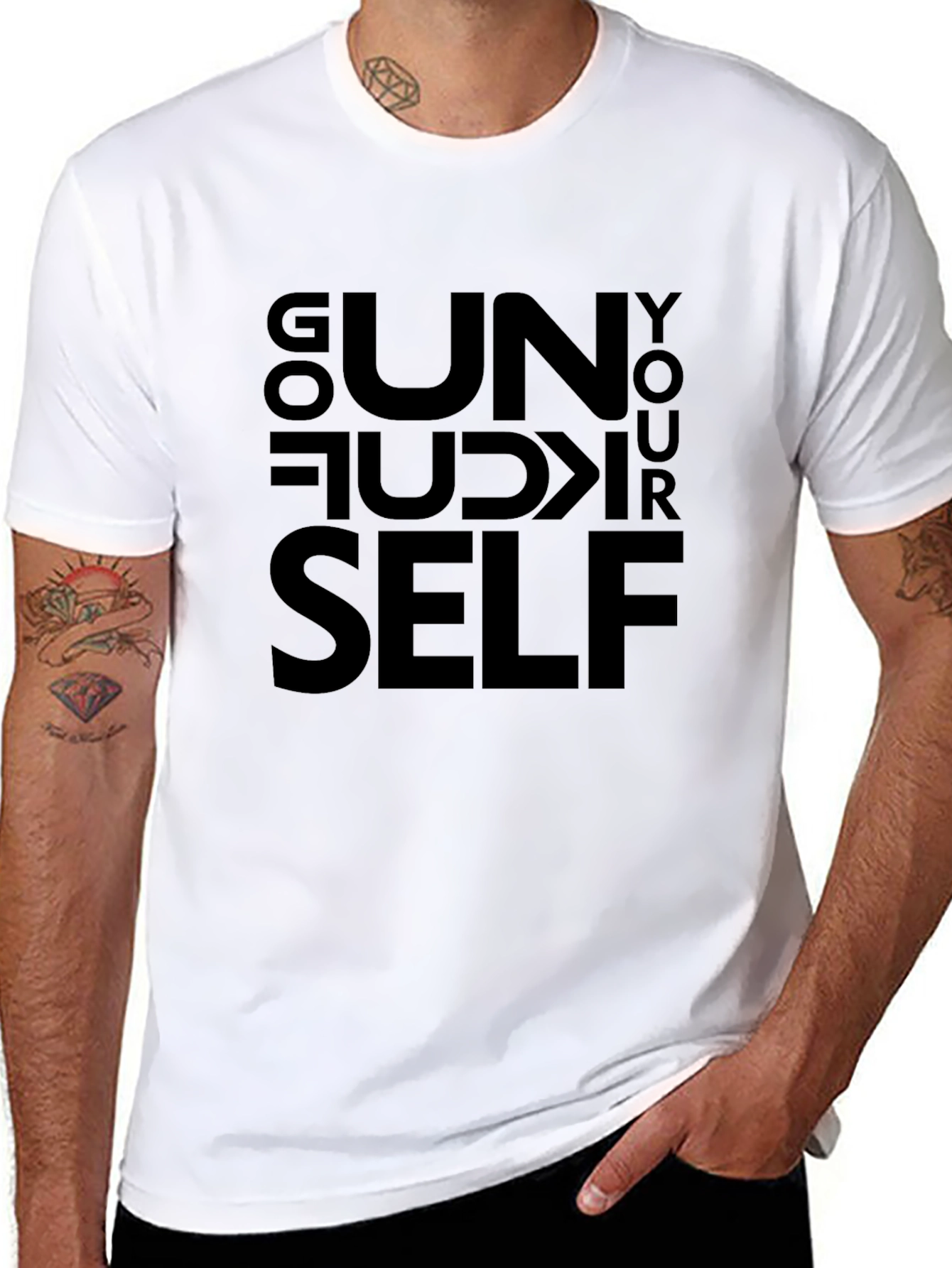 Go F*** Yourself Black Graphic T-Shirt