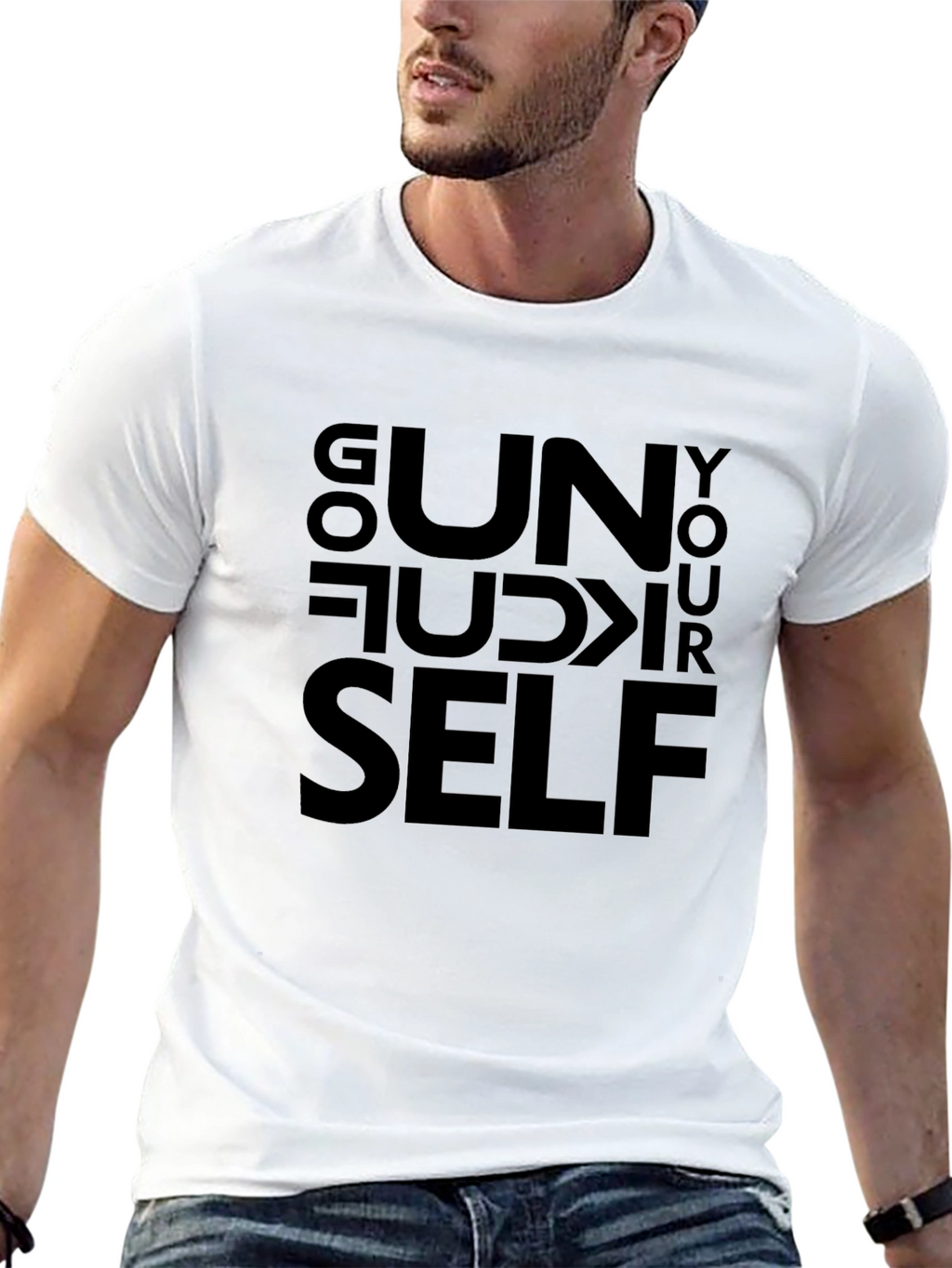 Go F*** Yourself Black Graphic T-Shirt