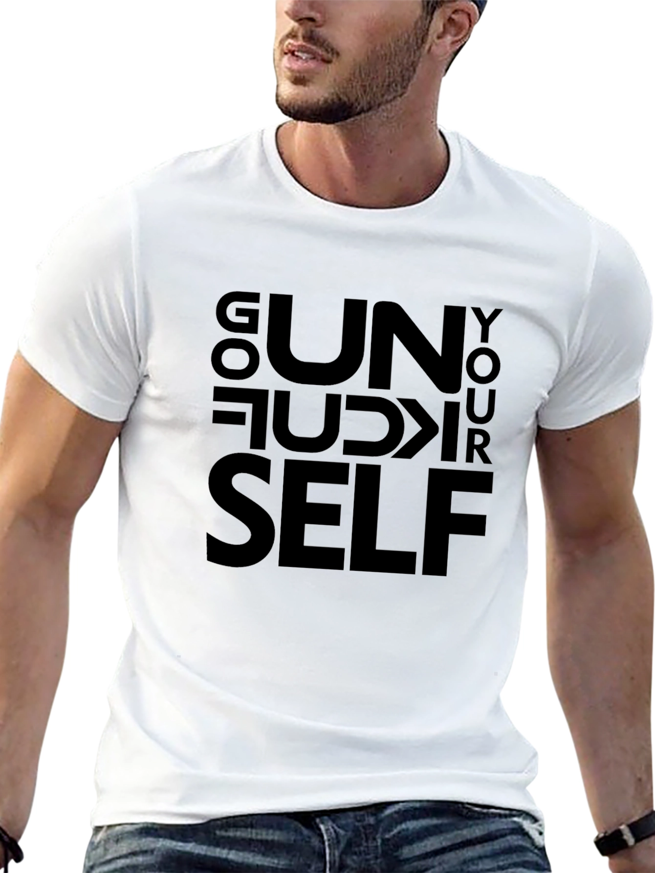Go F*** Yourself Black Graphic T-Shirt