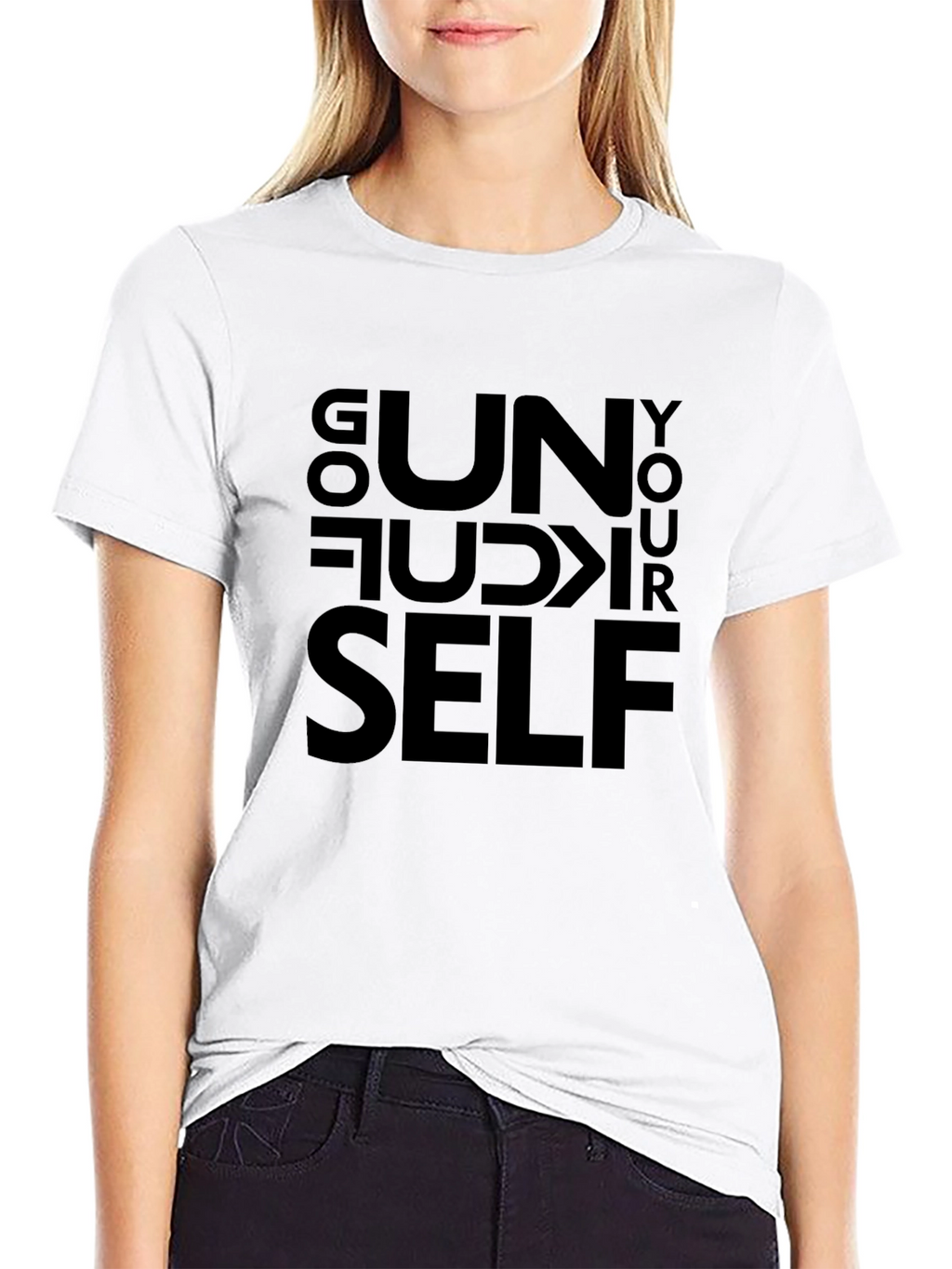 Go F*** Yourself Black Graphic T-Shirt