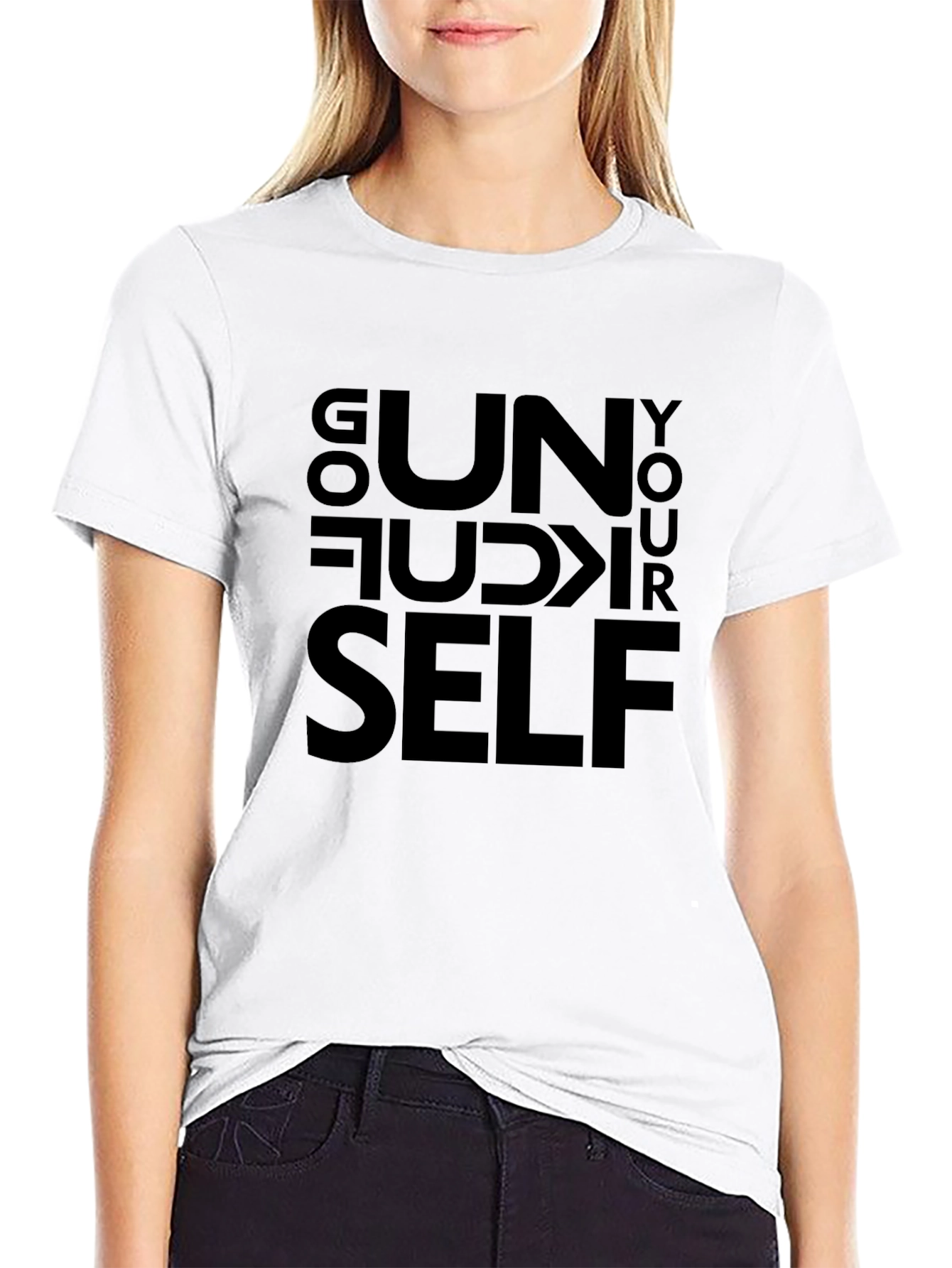 Go F*** Yourself Black Graphic T-Shirt