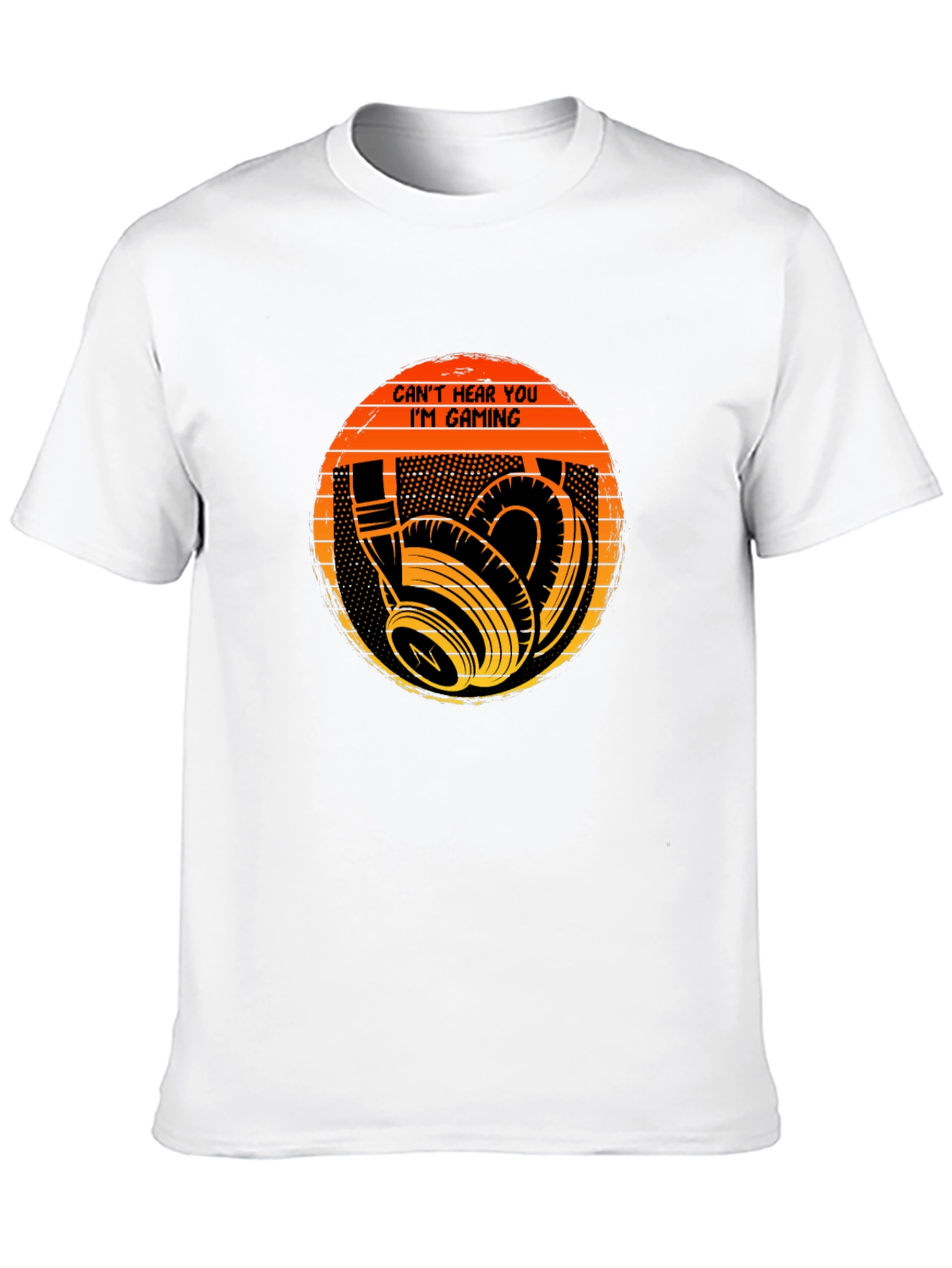 Cant Hear You Im Gaming Black T-Shirt