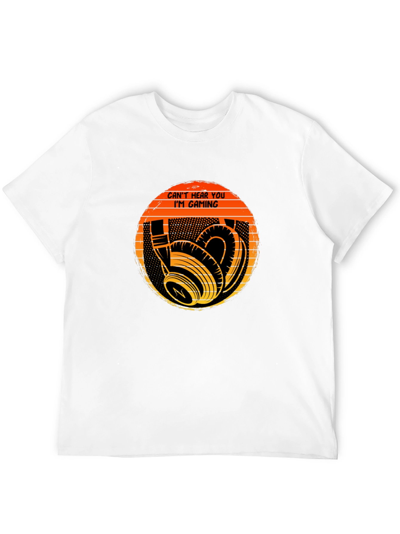 Cant Hear You Im Gaming Black T-Shirt